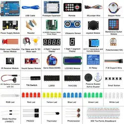 Kit Diy Kit Electronic For R3 With Retail Plastic Box Breadboard 1602 Display Motor And Fan For Programming Coding LED