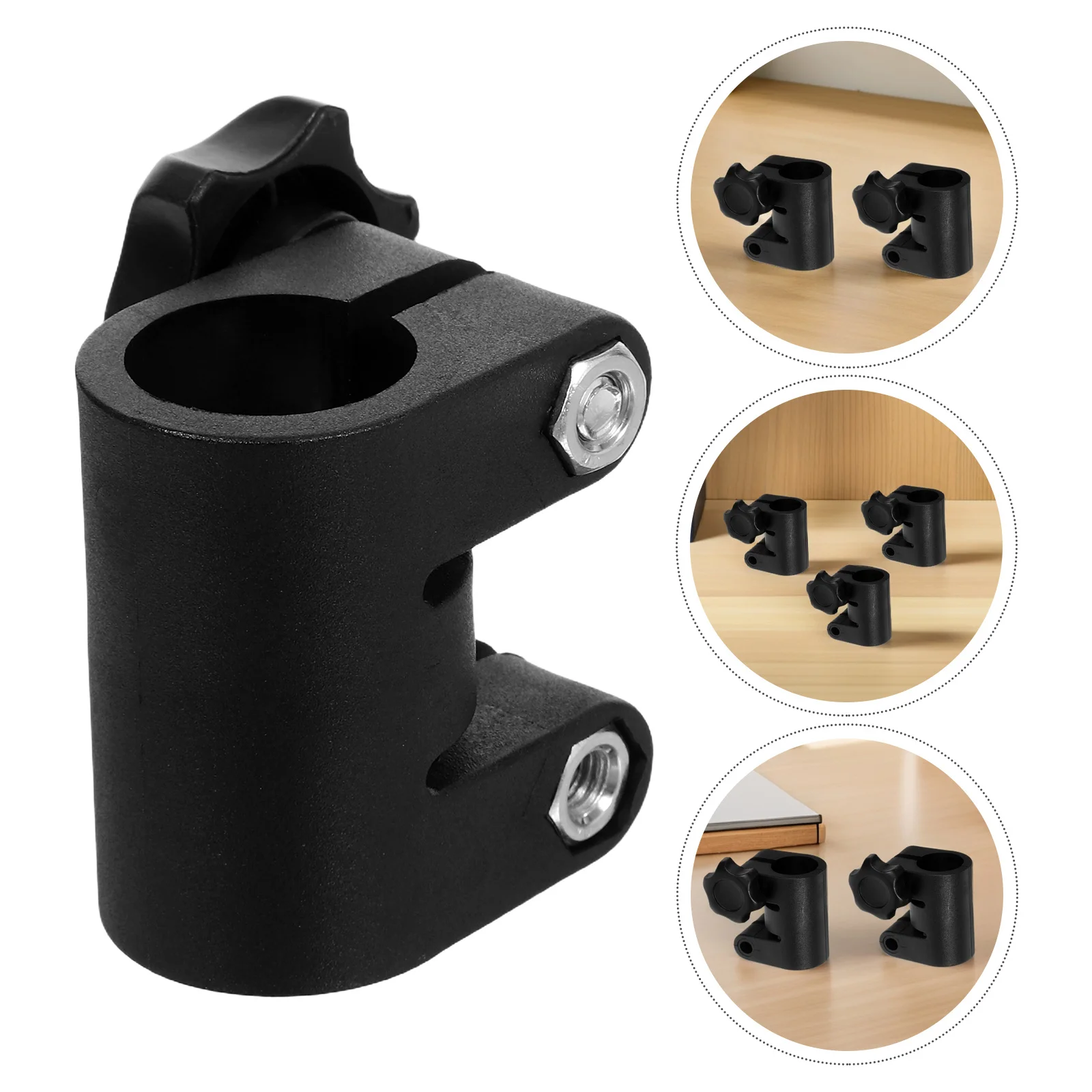 

4Pcs Adjustable Light Stand Mounting Clamp Quick Release Knob 25Mm to 22Mm Telescopic Locking Ring Light Reflector Holder Studio