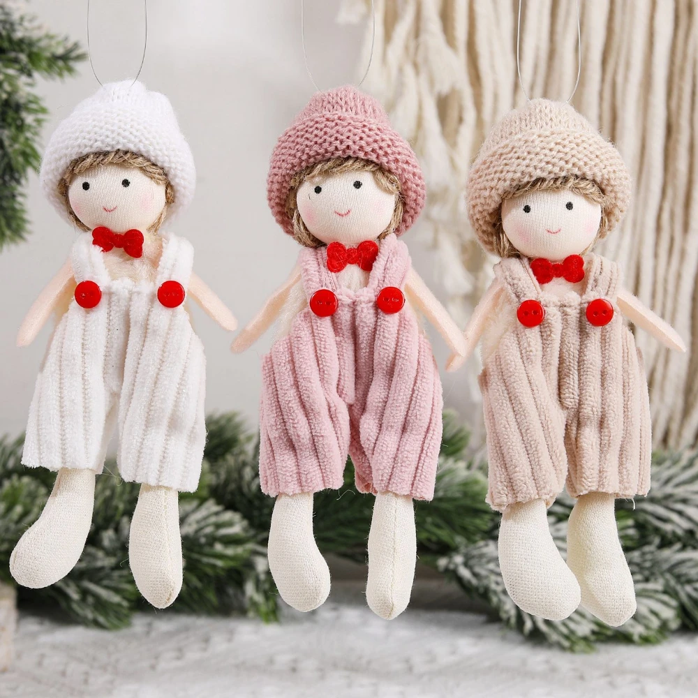 Christmas Elf Boy Doll Kids Gift 2024 New Year Xmas Tree Decor Plush Angel Pendant Christmas Decor 2023 Navidad Home Decor Noel