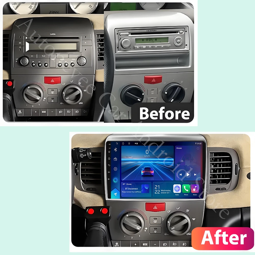 

RDS 4G For Lancia Ypsilon 2006 2007 2008 2009 2010 2011 Android 15 Bluetooth WIFI Car Radio Multimedia Video Player GPS No 2 Din