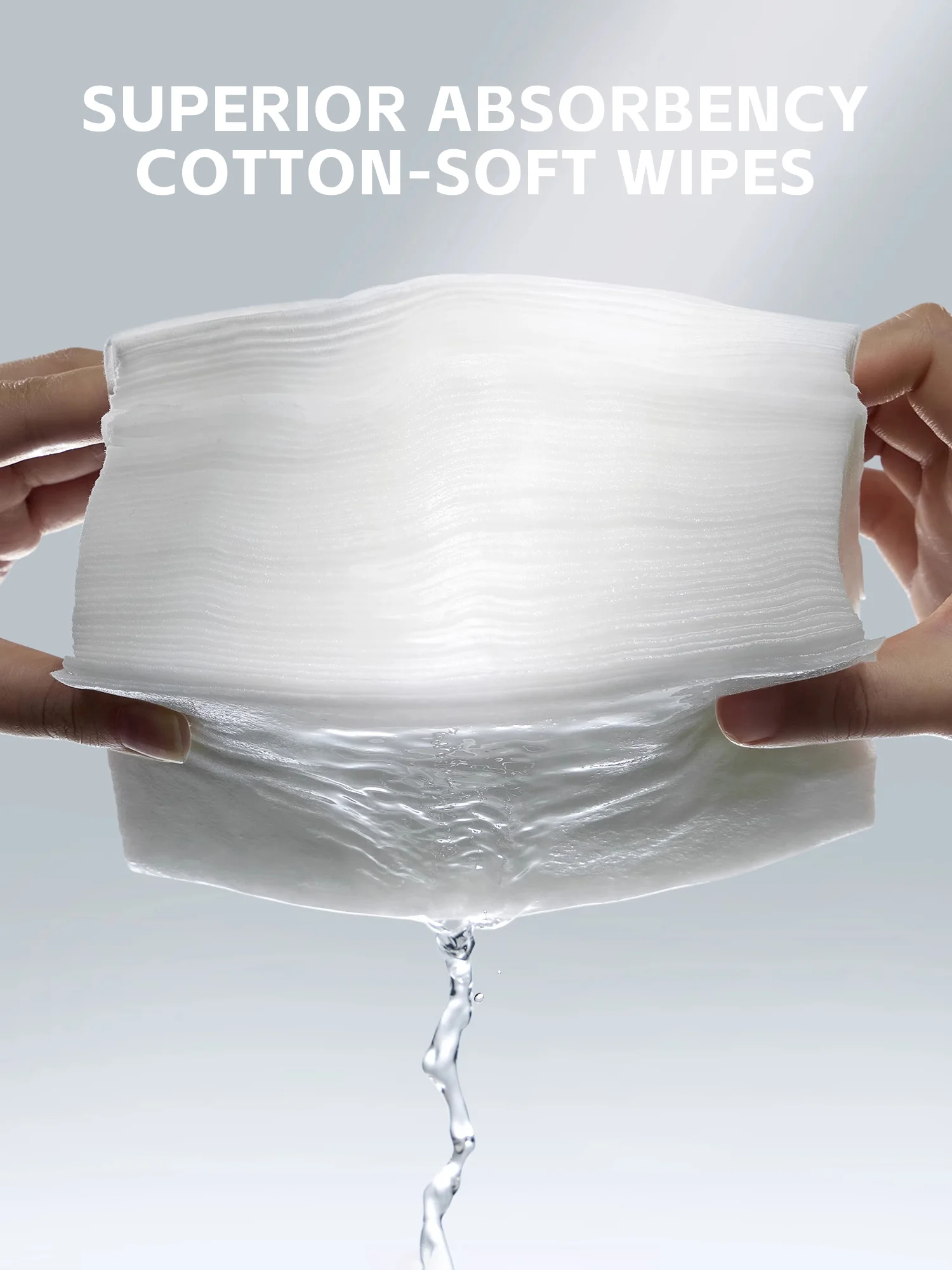 مناديل جافة قطن 100% حساسة + مناديل مبللة للأطفال حديثي الولادة، 3 في 1 تطهير يهتم ويحمي مناشف الوجه السميكة غير المعطرة ولا تسبب الحساسية