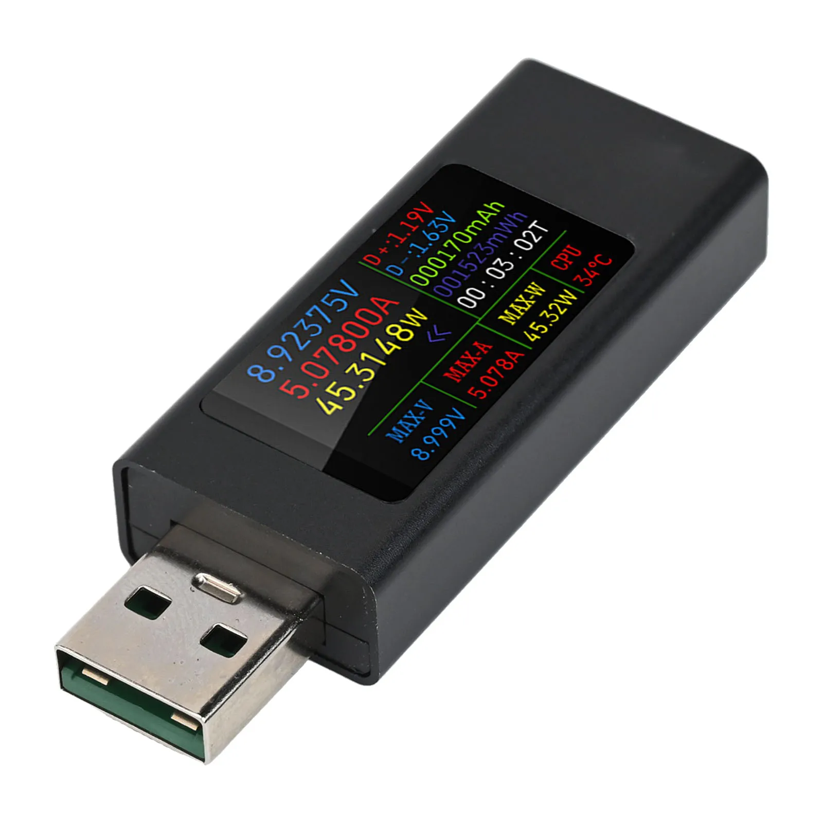 

KWSMX23 USB Charging Monitor with 1 06 Inch IPS Screen for Comprehensive Performance Evaluation of Chargers and Cables