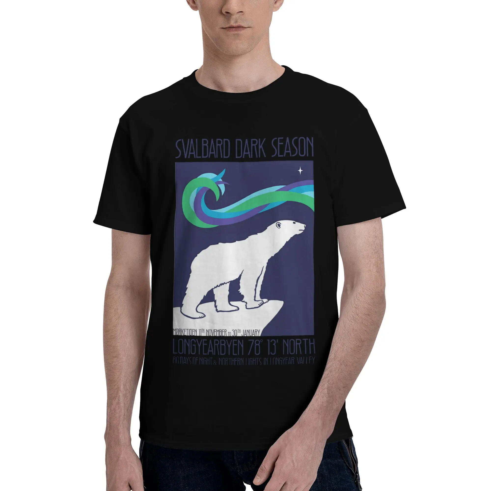 Svalbard Northern Lights Versatile Reversible T-shirt Japanese-Style Vibe Short Sleeve