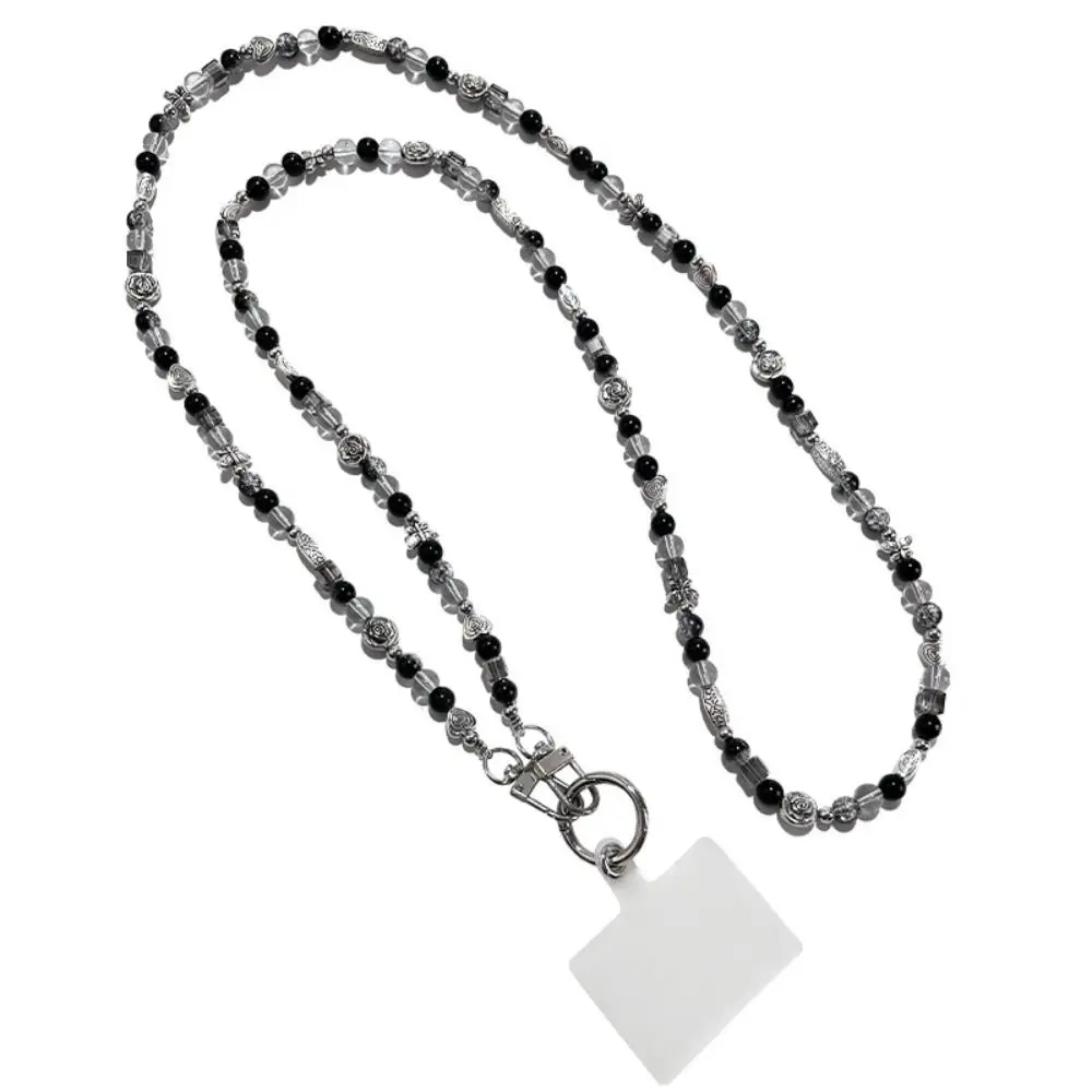 

Цветная милая цепочка-ремешок для телефона через плечо с бусинами в форме сердца, защита от потери, для сумок и мобильных телефонов