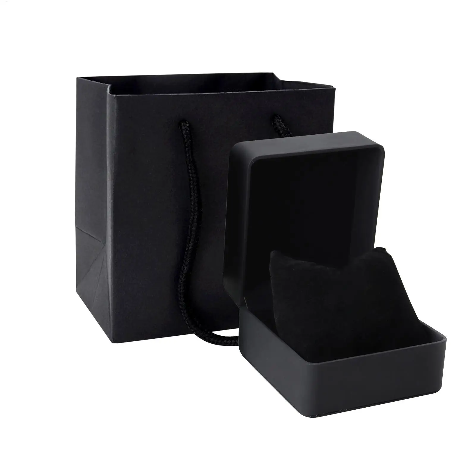 Fashion Watch Box Cardboard Case Bangle Bracelet Wrist Watch Jewelry Present Black Gift Box Square Watch Box