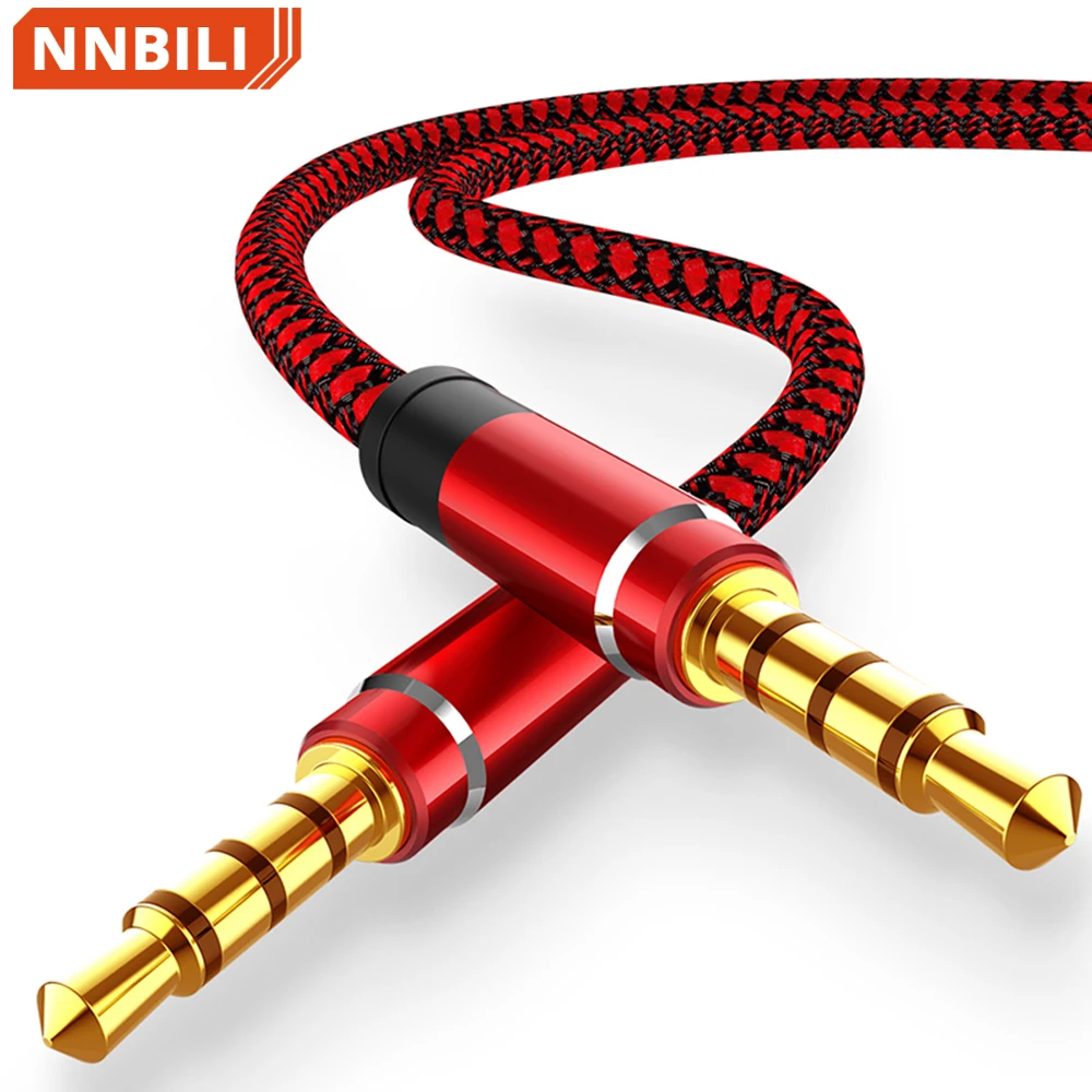 

NNBILI Jack 3.5mm Audio Cable Nylon Braid 3.5mm Car AUX Cable Headphone Extension Code for Phone MP3 Car Headset Speaker