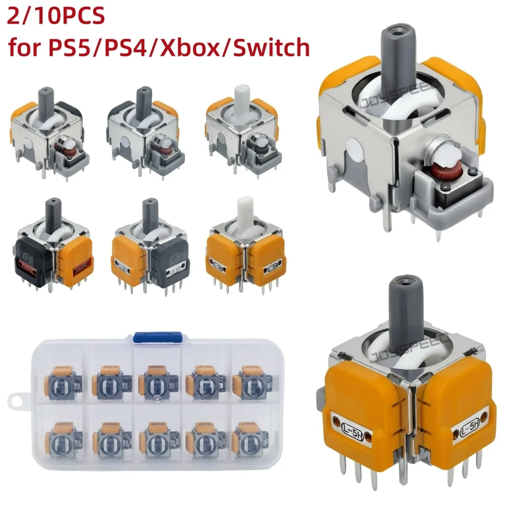 2/10pcs Hall Effect Joystick for PS5 DualSense PS4 Controller Analog Stick for Edge Module Xbox Series Switch Pro Repair Parts