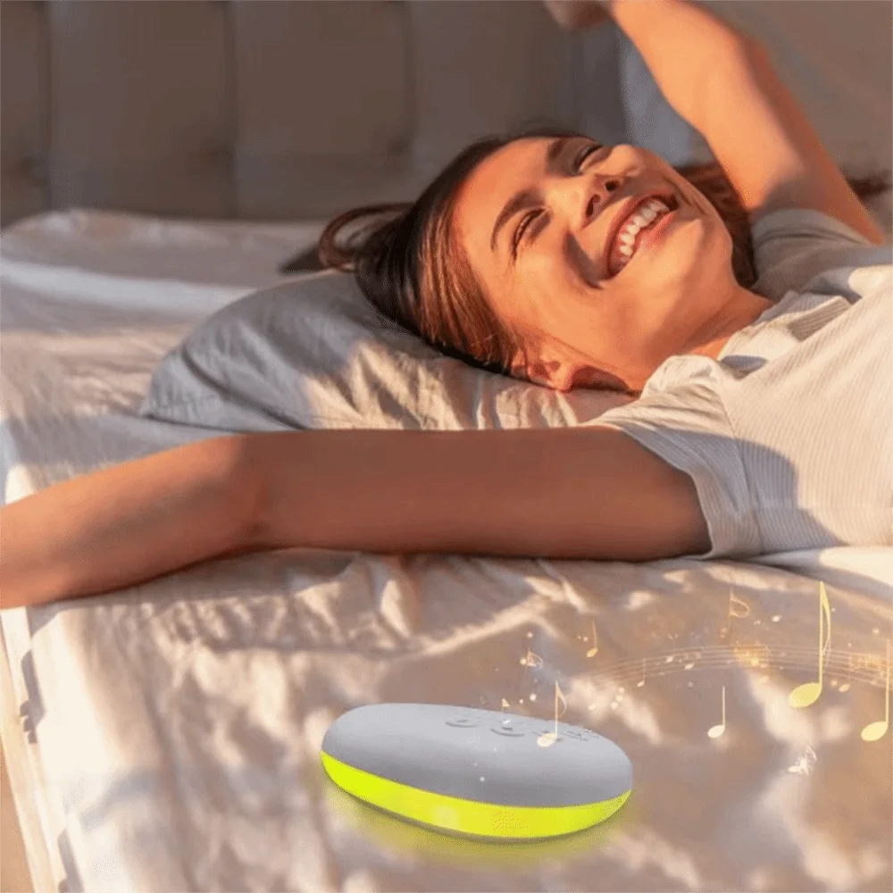 Portable White Noise Machine Volume Adjustable Timed Shutdown Soothing Sounds Machine Square Shape 20 Soothing Sound