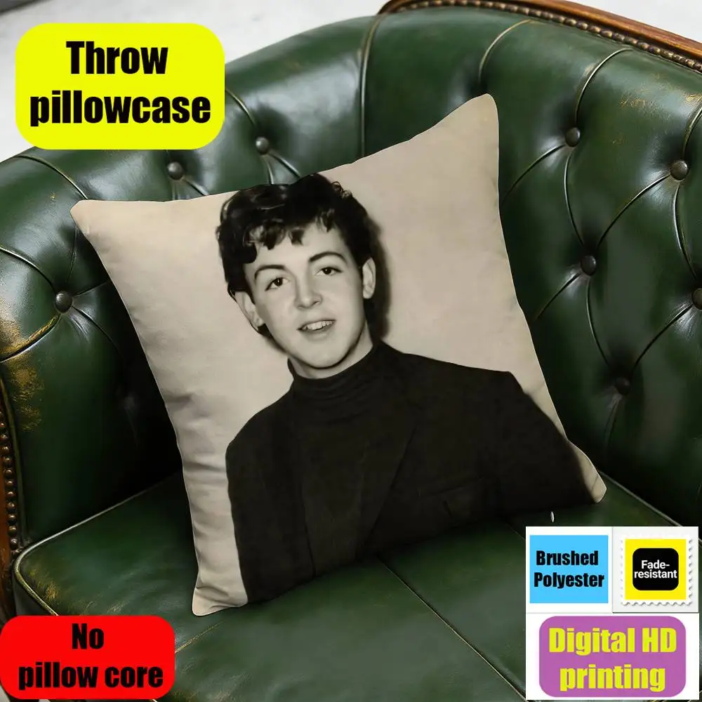 65cm 40cm Home Custom Square Pillowcase Cushion Cover For P-Paul Singer M-McCartney Throw Pillow Case 3