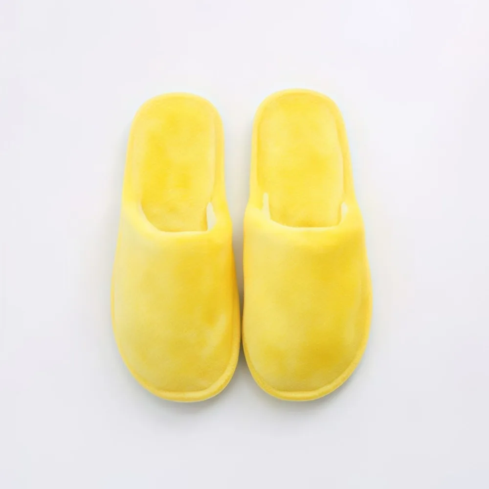 

Non-Slip Winter Home Warm Slippers EVA Soft Fabric Warm Cotton Shoes Comfortable Fluffy Texture Household Floor Slippers