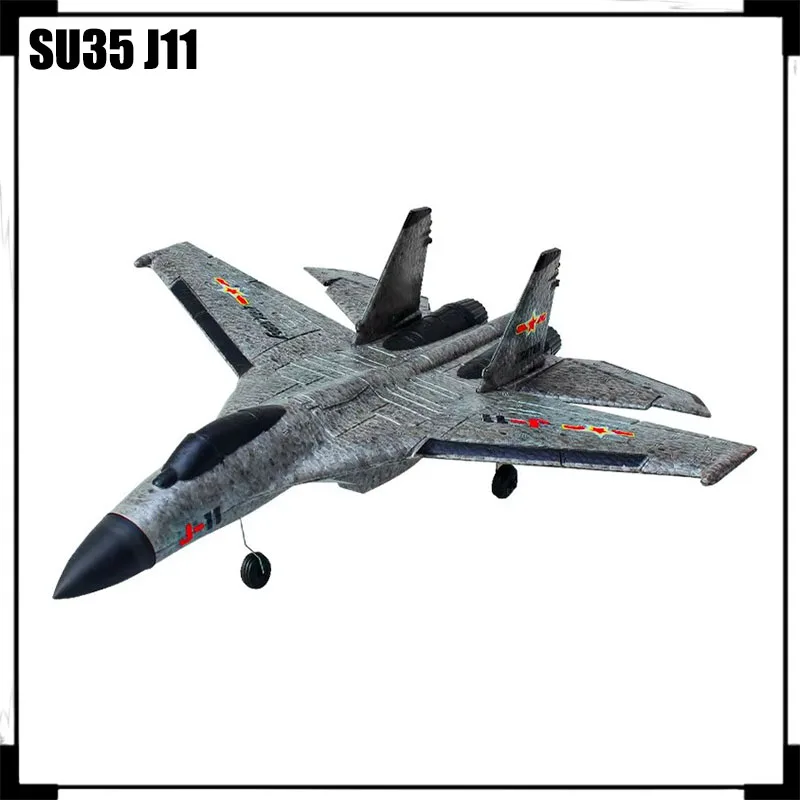 Rc Plane J-11 Su35j11 Remote Control Aircraft Three Channel Remote Control Glider Fixed Wing Foam Children'S Model Aircraft