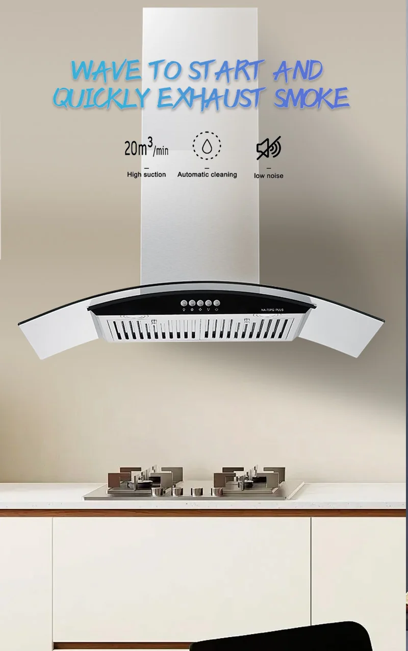 شفاط كهربائي جديد من الفولاذ المقاوم للصدأ بدرجة المطاعم لعام 2025 - مستخرج المطبخ التجاري مع ضوضاء منخفضة ومرشحات قابلة للغسل