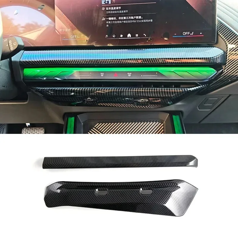 For BMW X3 G45 2025-2026 ABS Carbon Fiber Pattern Car Central Vent Cover Decoration Interior Car Accessories