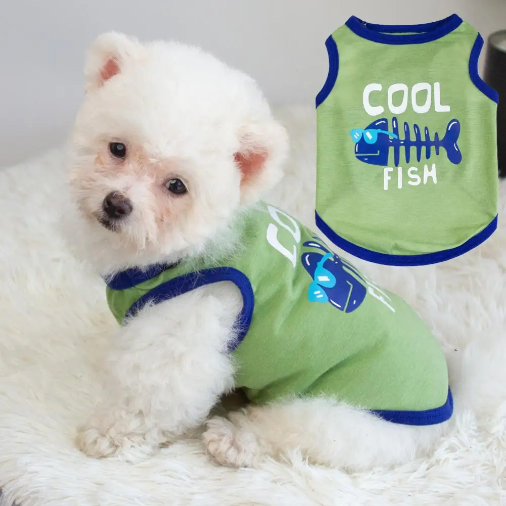 Pet Vest Letter Printing Dog Summer Tank Top Summer Outdoor Sleeveless Round Neck Two-legged Pet Clothes For Small Dog Hoodie