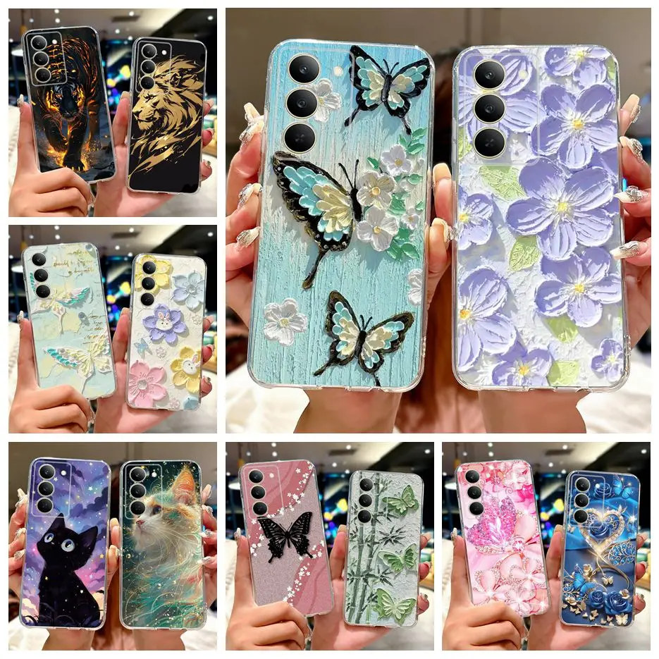 For Realme 14X 5G Case Luxury Fashion Painted Cover 6.67'' Soft Silicone Phone Case For Realme 14X Realme14X 5G Back Cover Coque