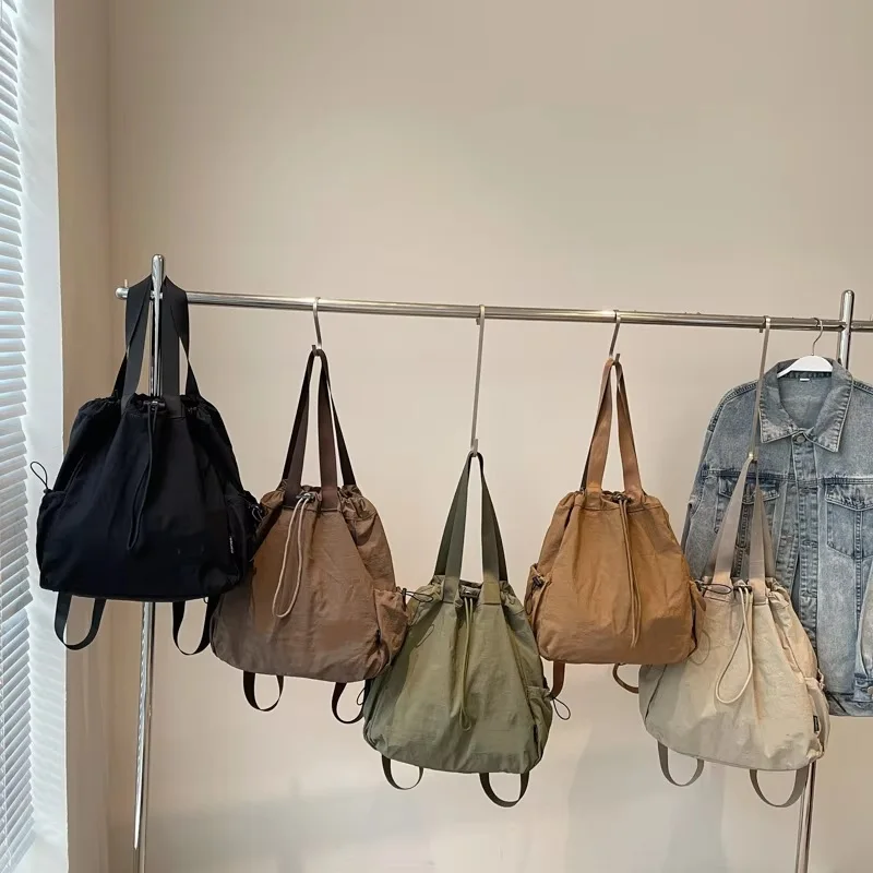 حقيبة ظهر للسفر ذات استخدام مزدوج من النايلون برباط حقيبة ظهر مقاومة للماء ذات سعة كبيرة للتسوق والأنشطة الخارجية #5