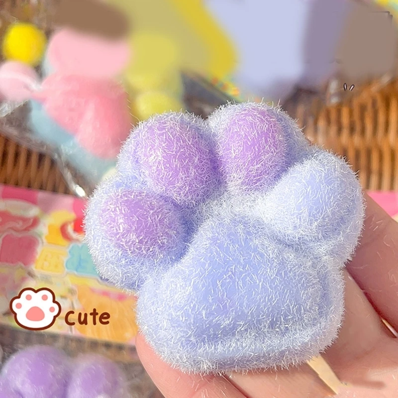 Squeeze Stress Toy TPR Plush Cats Paws Toy for Adult Kids Anxiety Reduce Toy Party Favor Pressure Release Toy Autisms Gift