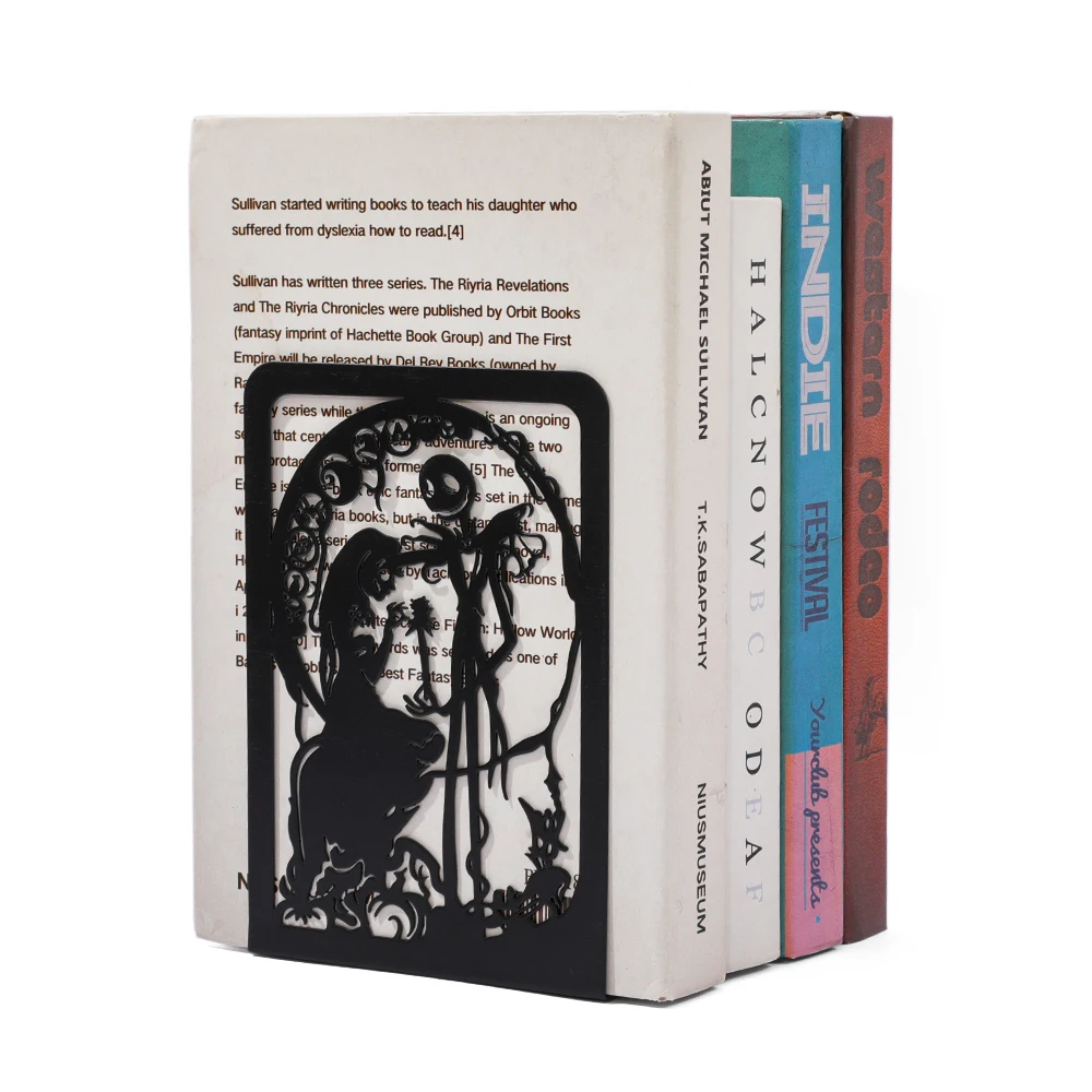 Fermalibri a tema anime horror Jack Sally Decorazioni per il desktop a tema spaventoso Decorazioni per la casa di Halloween Fermalibri anime