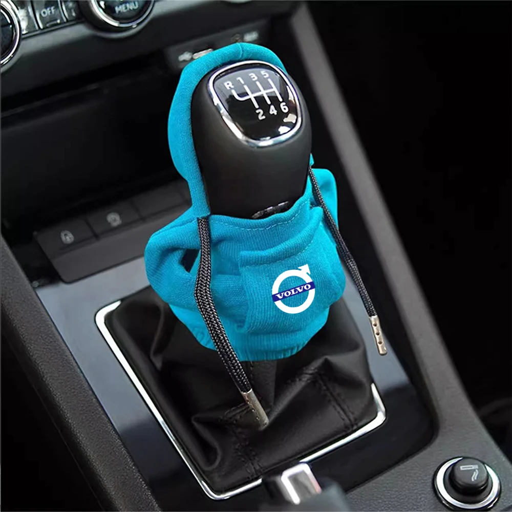 1PCS Fashion Hoodies Car Gear Shift Knob Cover Handle Gear Shift Decor for Volvo R Design V50 S40 XC90 XC60 V40 V60 XC70 C30