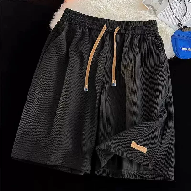 Ice Silk Quick Dry Shorts Men Loose Comfortable Trendy Breathable Five-Quarter Running Pants Summer Outdoor City Walk Shorts