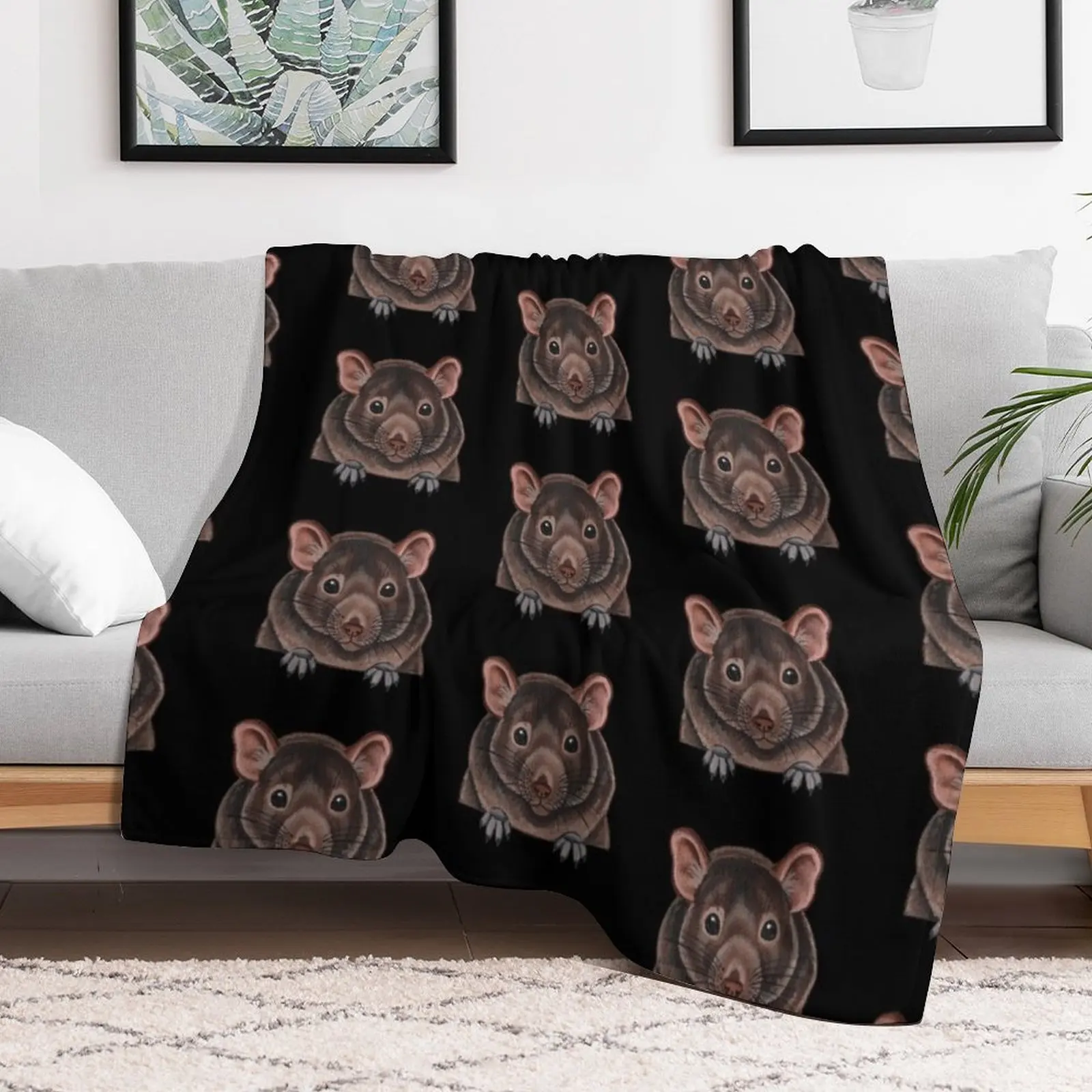 Degu Throw Blanket manga Plaid on the sofa Kid'S Stuffeds Blankets