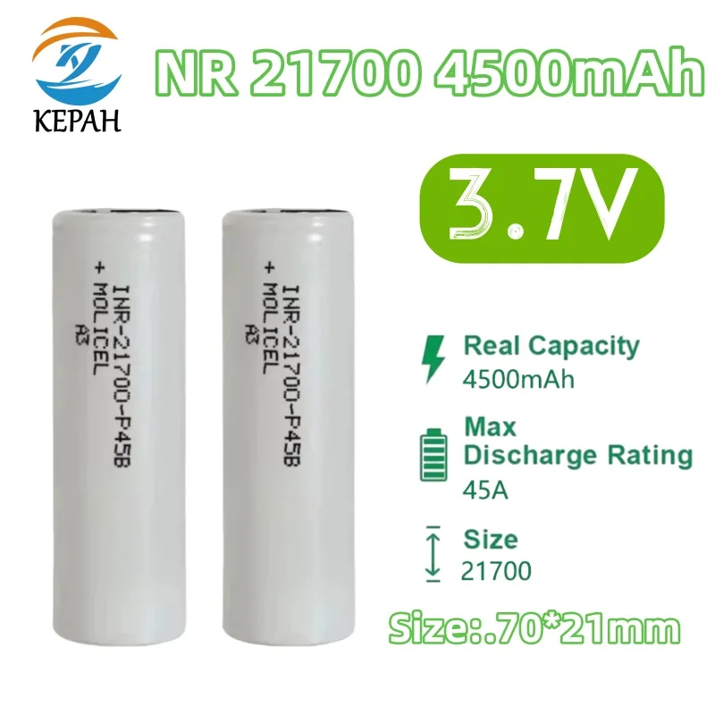 

Аккумулятор большой емкости 4500 мАч | 21700 P45B 10C улучшение выносливости дрона + сильнее восхождение электрического скутера