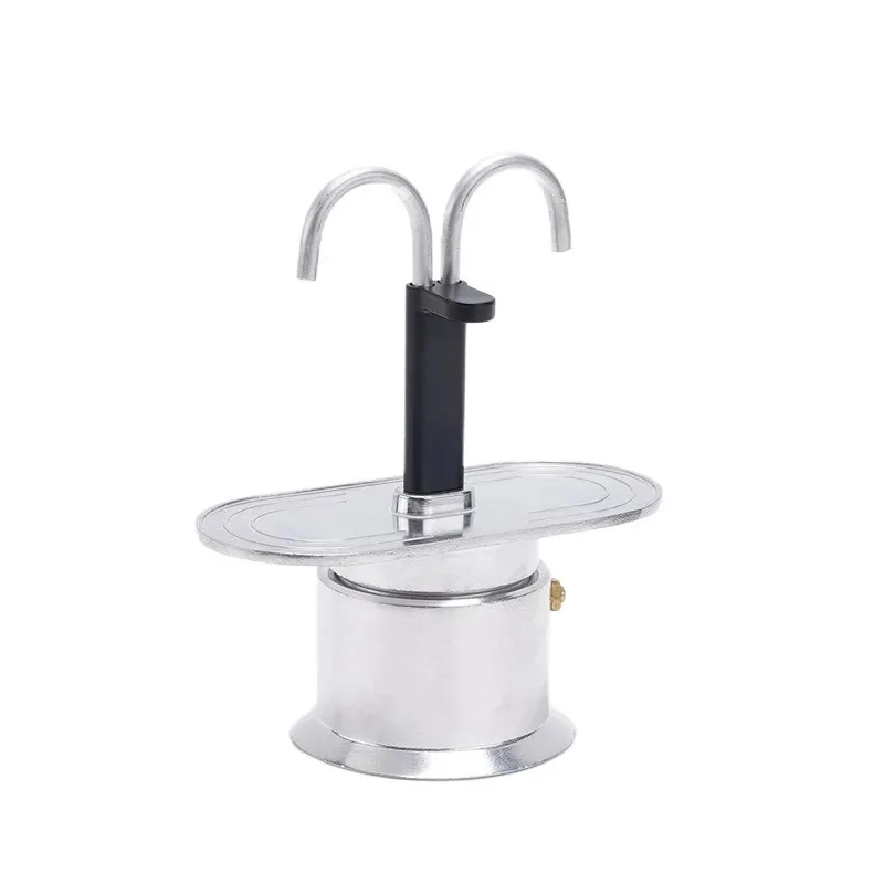 Aluminum Mini 2 Cup Mocha Pot Household Brewed Italian Coffee Pot Outdoor Coffee Italian
