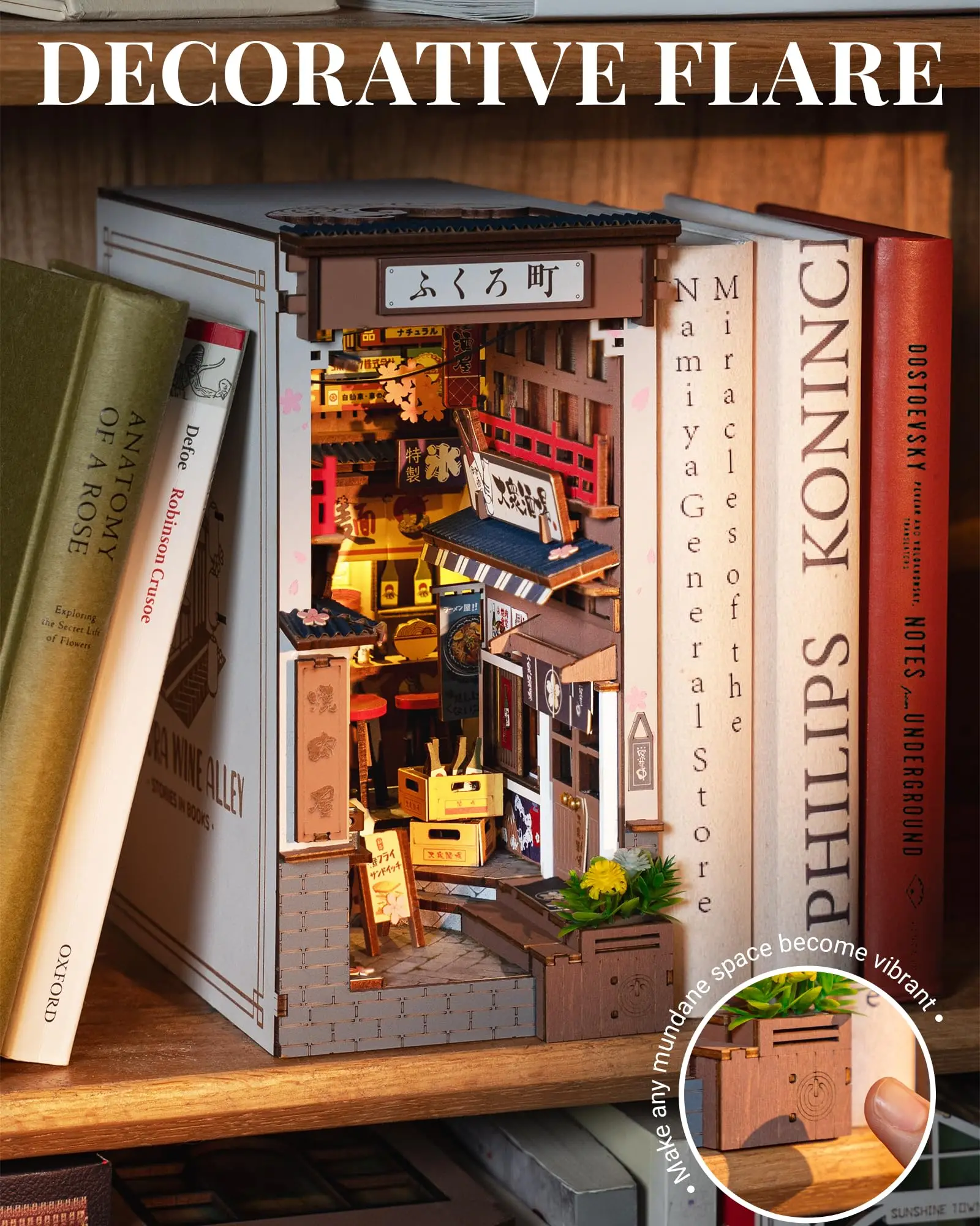 Robotime livro nook kit diy casa em miniatura 3d quebra-cabeça de madeira criativo decorativo (tgb11) presentes exclusivos para adolescentes e adultos (