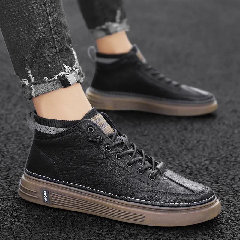 أحذية Fipatbu الجلدية للرجال: أحذية رياضية لزيادة الارتفاع مع نعال مخفية مقاس 2.36 بوصة - نمط فستان كاجوال عالي الجودة #4