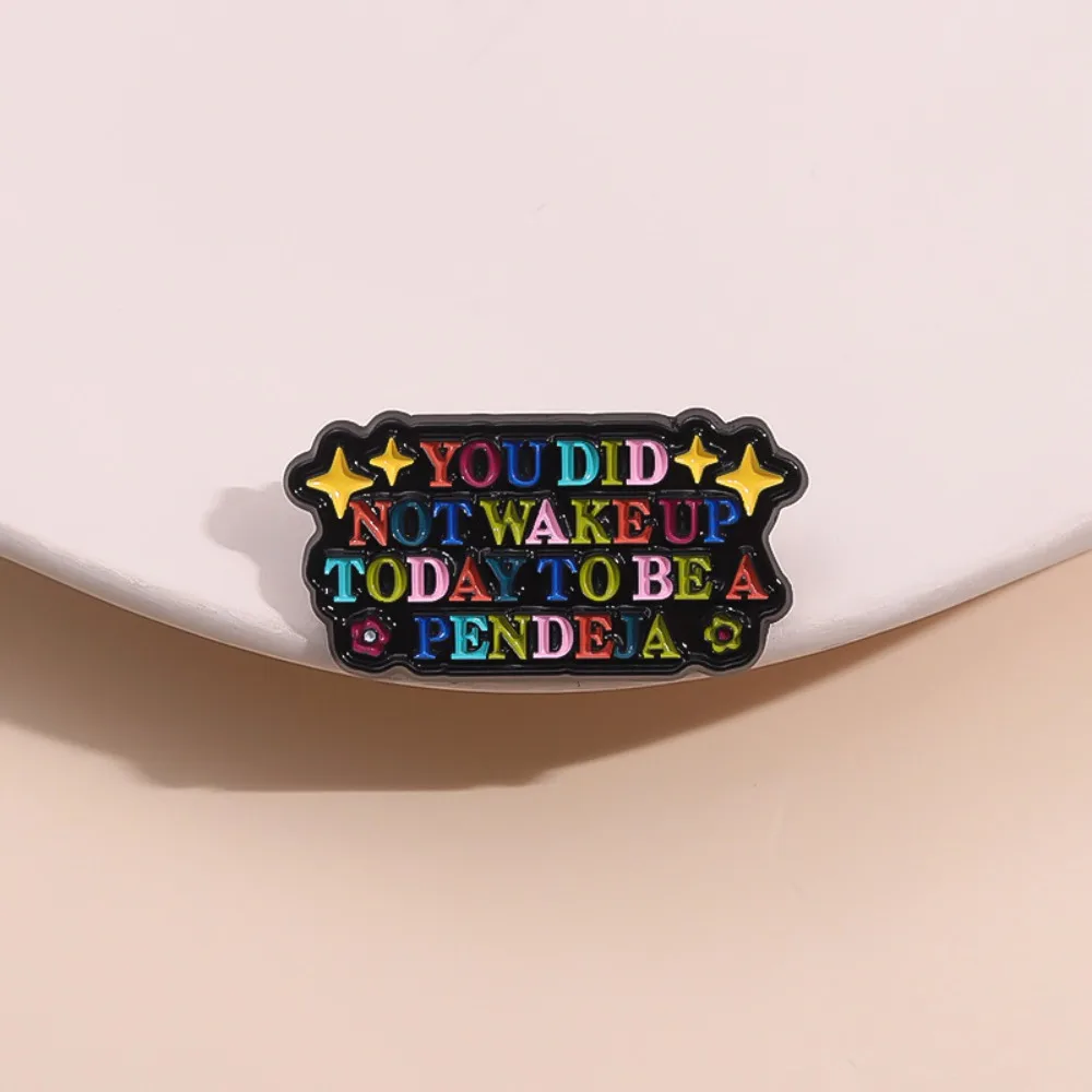 Cartoon Punk Slogan Emaille-Anstecknadeln, Lustige Buchstaben-Broschen für Rucksack Kleidung DIY Deko Accessoires Schmuck Geschenke – Detail 5