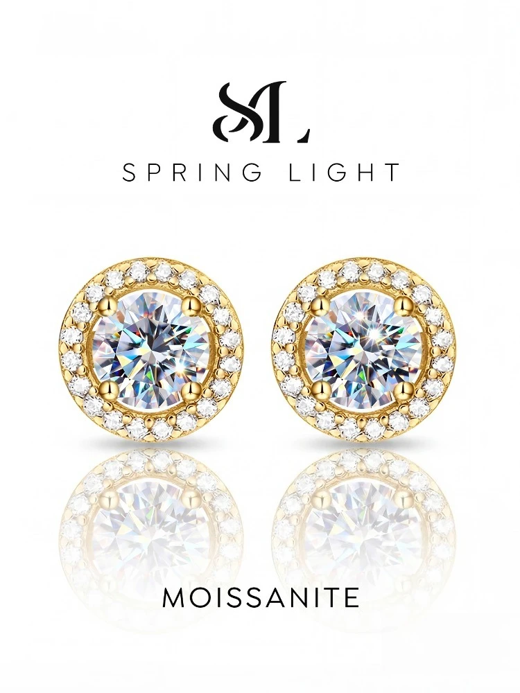 

Классические сертифицированные серьги с муассанитом 0,5-1 карат для женщин, из серебра 925 пробы, высококачественные свадебные украшения