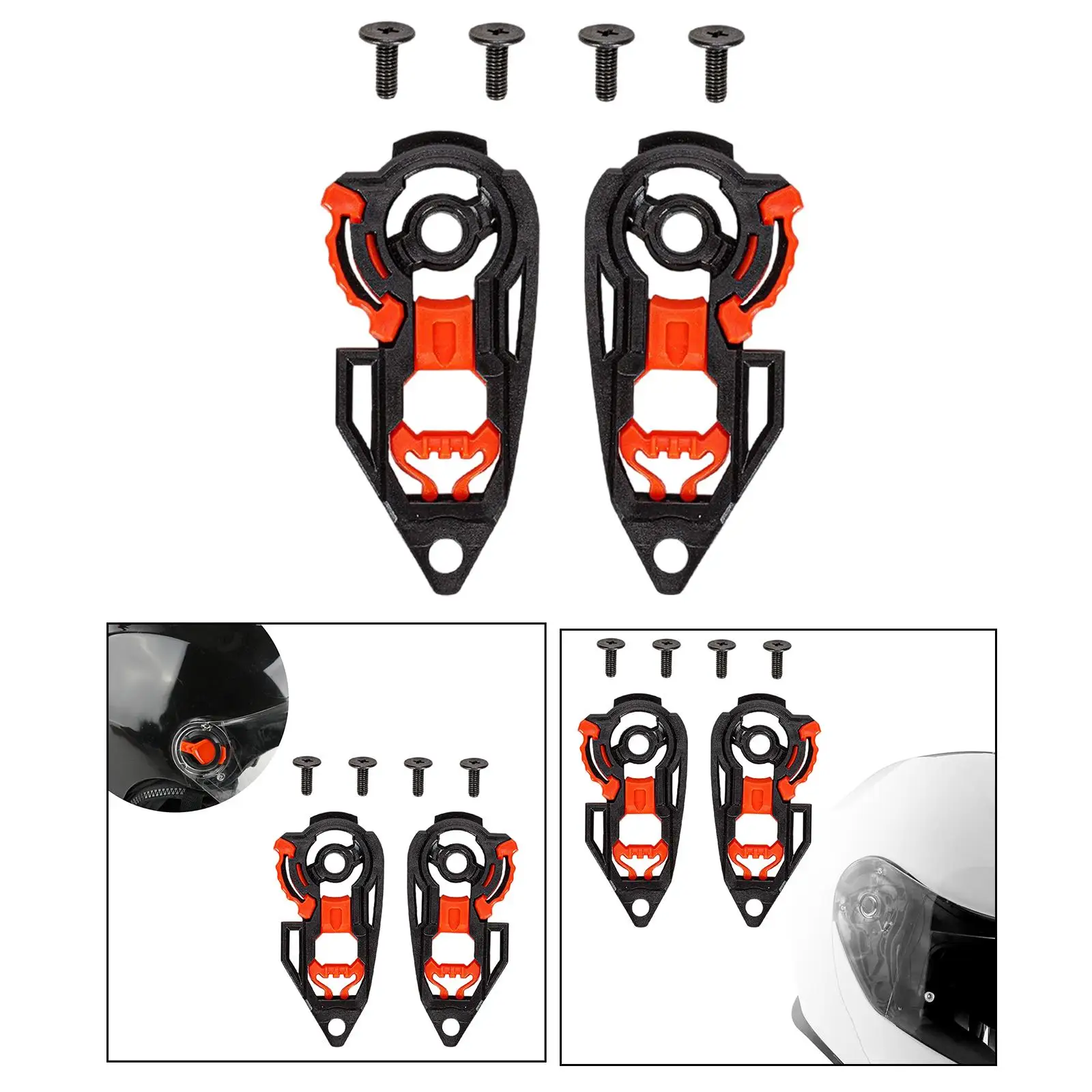 2 Pieces Helmet Visor Shield Gear Base Plate Set ,Left Right with Screws ,Accessories for K5 ,Helmet Shield Base