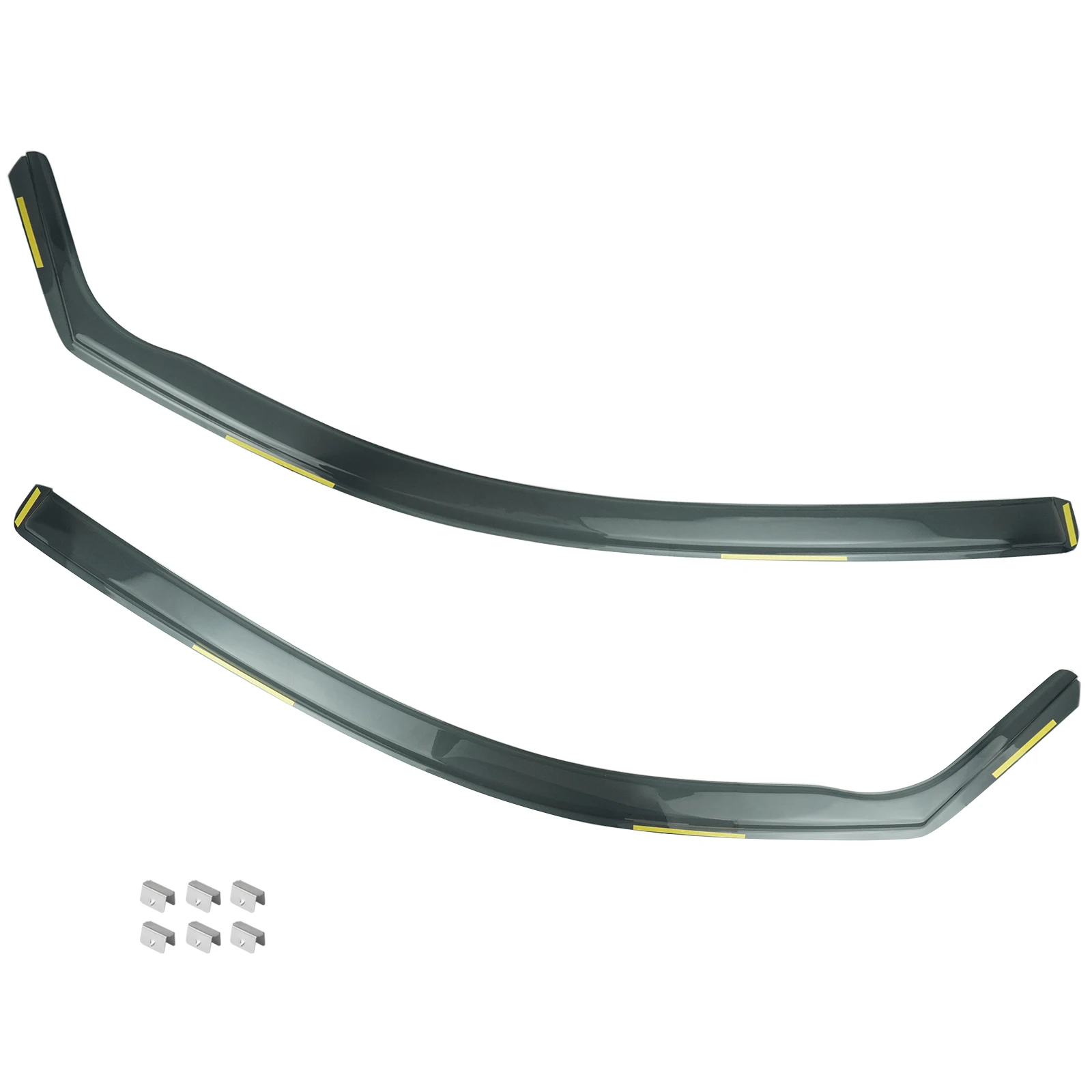 2pcs Tint Front Window Wind Rain Sun Guard Deflectors Protector Tea Translucent For Ford Fiesta MK6 3 Door Hatchback 2002-2008