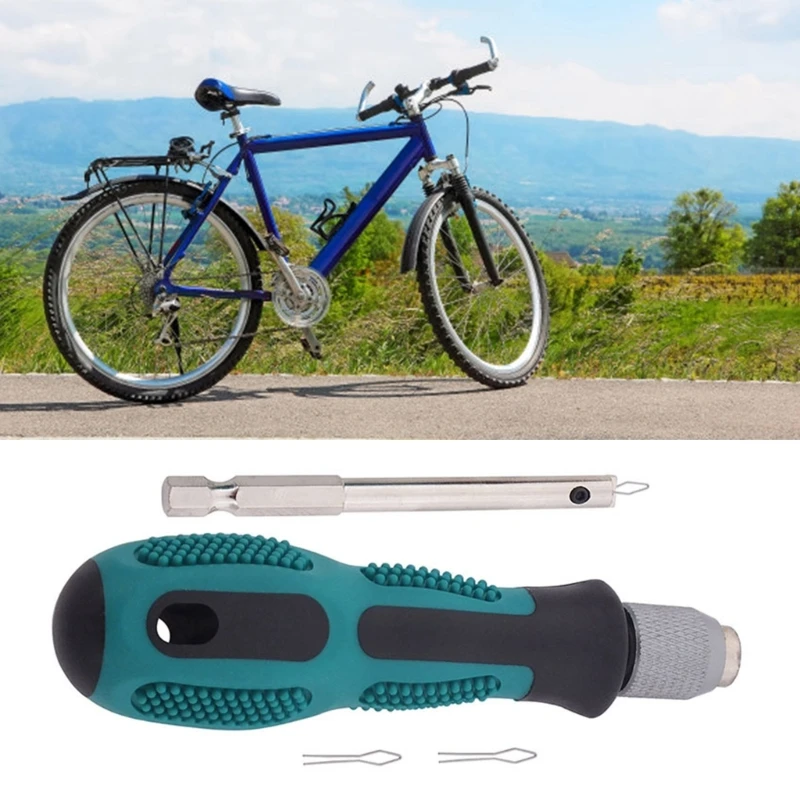 Road Bike Nipple Driver Tool Nipple Removal & Insertion Tool Bicycles Rims Spoke Screwdriver with Handle Easy to Use