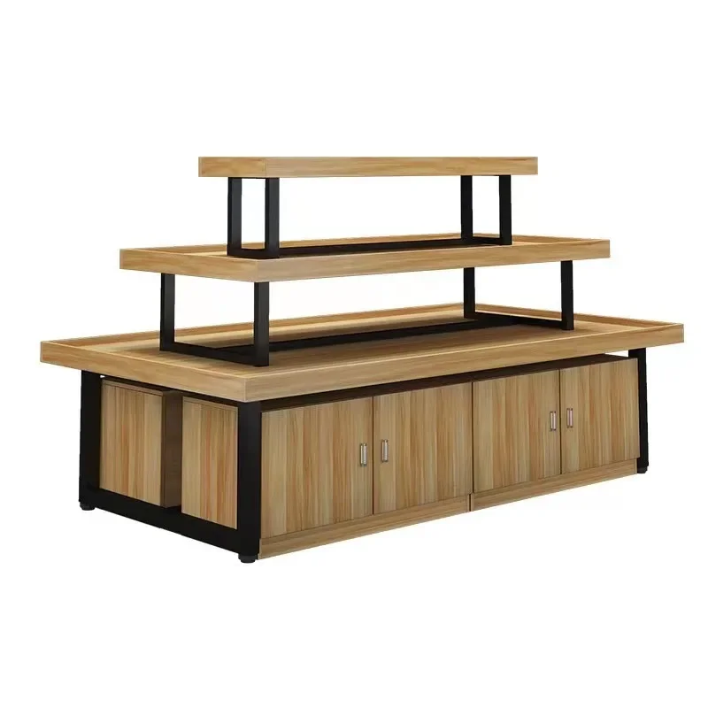 Nakajima Cabinet Display Table Supermarket Stack Head Maternal and Infant Shelf Display Shelf Jewelry Cosmetics Three-layer Prom