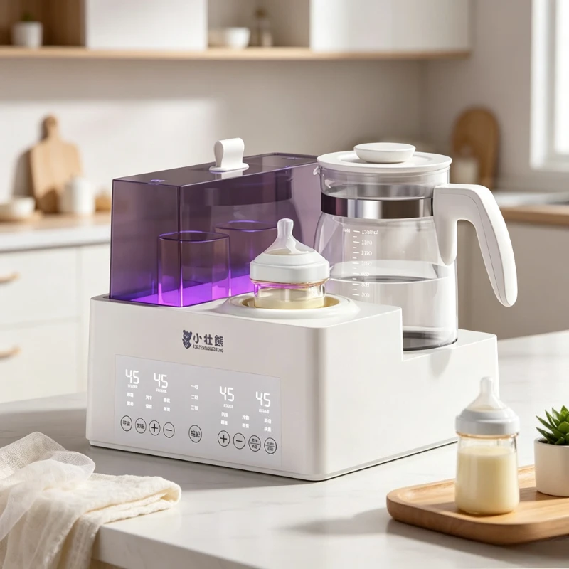 3 in 1 Baby Bottle Warmer Milk Mixer Temperature Control Kettle UV Light Care Cabinet for Nursery Home Daily Feeding 아기 수유 기기