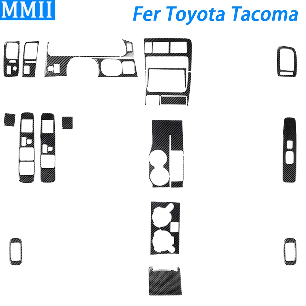 

For Toyota Tacoma 2001-2004 Real Carbon Fiber Gear Shift Air Outlet Dashboard Speedometer Panel Car Interior Accessories Sticker