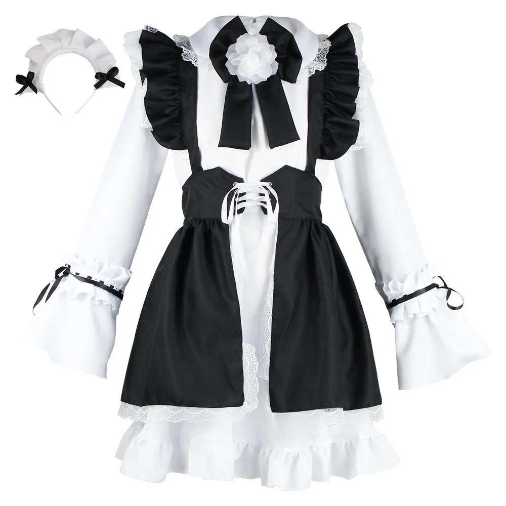 

Cute Maid orm Cosplay Costume Women's Anime Performance Clothes Boy's Costume Lovely School orms for Women