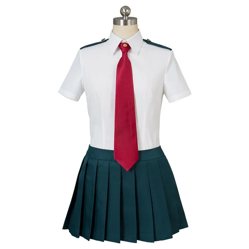 My Hero Academia Cosplay Ochako Uraraka Cosplay Tsuyu Asui Costume Summer Uniform Dress