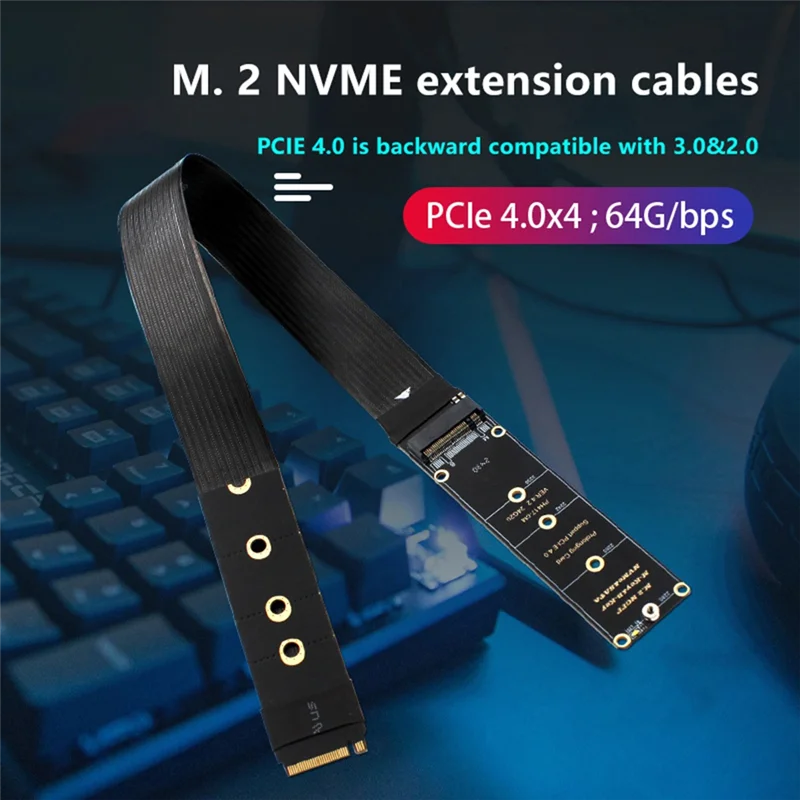 Двойной протокол PCIE4.0 M.2 M Key NVME Удлинительный кабель Riser Card для 2230 2242 2260 2280 M.2 PCI-E / M2 NGFF SATA SSD