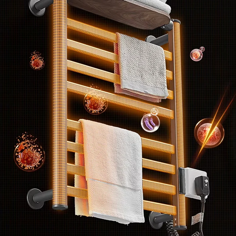 

Drying Dampness Removal Heating Technology Heater Electric Heated Towel Rack Heated Towel Rail Towels Warmer for Bathroom