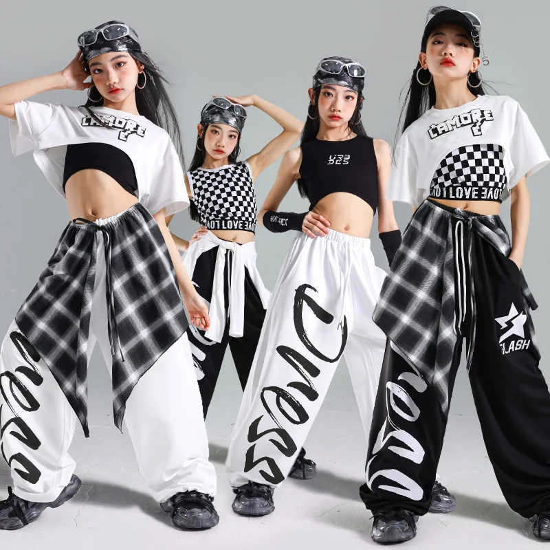 korean-teenager-woman-hip-hop-costume-suit-hiphop-rapper-clothes-set-for-tween-girl-fashion-y2k-streetwear-stage-dance-outfit