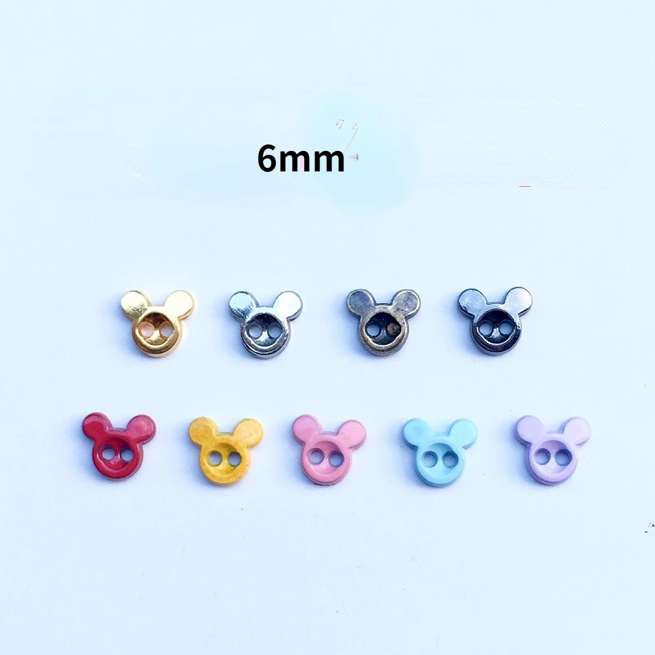 30Pcs 6mm Mini Metal Buttons for Doll Accessories Ultra-small Metal Belt Buckle DIY 1/6 Doll Button Doll Clothes Accessories