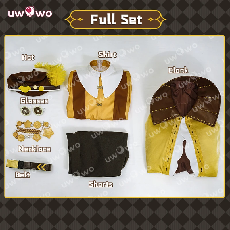 UWOWO Collab series: Game Identity V Grave Keeper Andrew Cress Cosplay Costume Yellow Cloak Costume