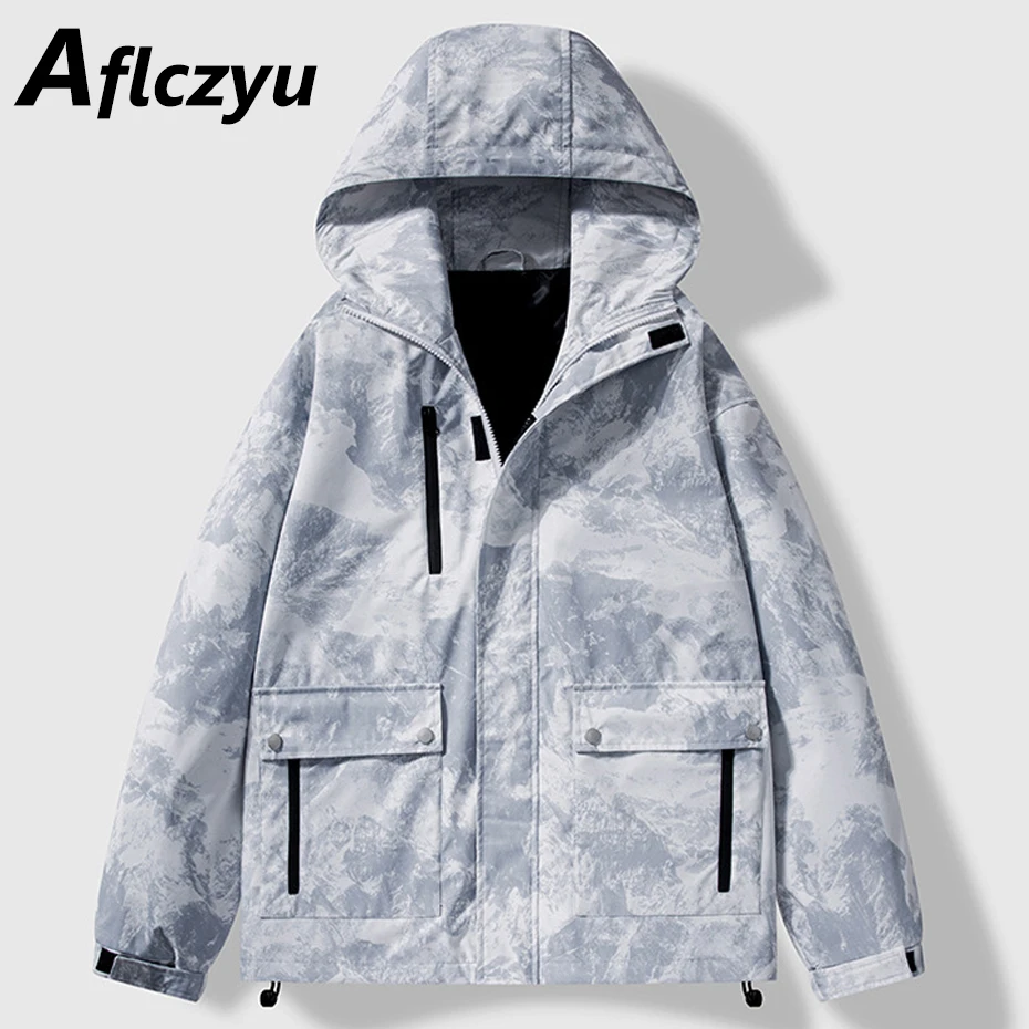 

Camp Jacket Men Camo Cargo Jacket Spring Autumn Outdoor Outerwear Fashion Casual Camouflage Coat Male Hooded Jackets