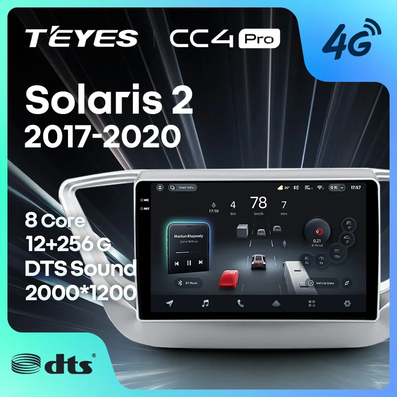 TEYES CC4 PRO For Hyundai Solaris 2 2017 - 2020 CarPlay Android Auto 2DIN Car play Radio Multimedia Stereo