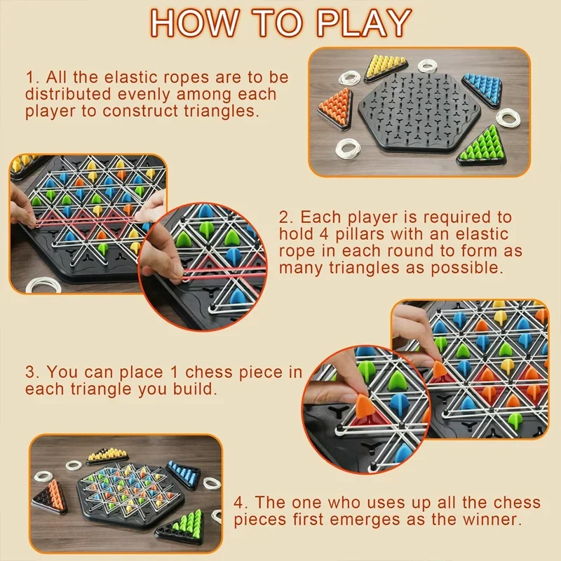 2025 Chain Triangle Chess Splendor Duel Board Game Strategy for Kids and Adults Fun Family  Logic Chess Tabletop