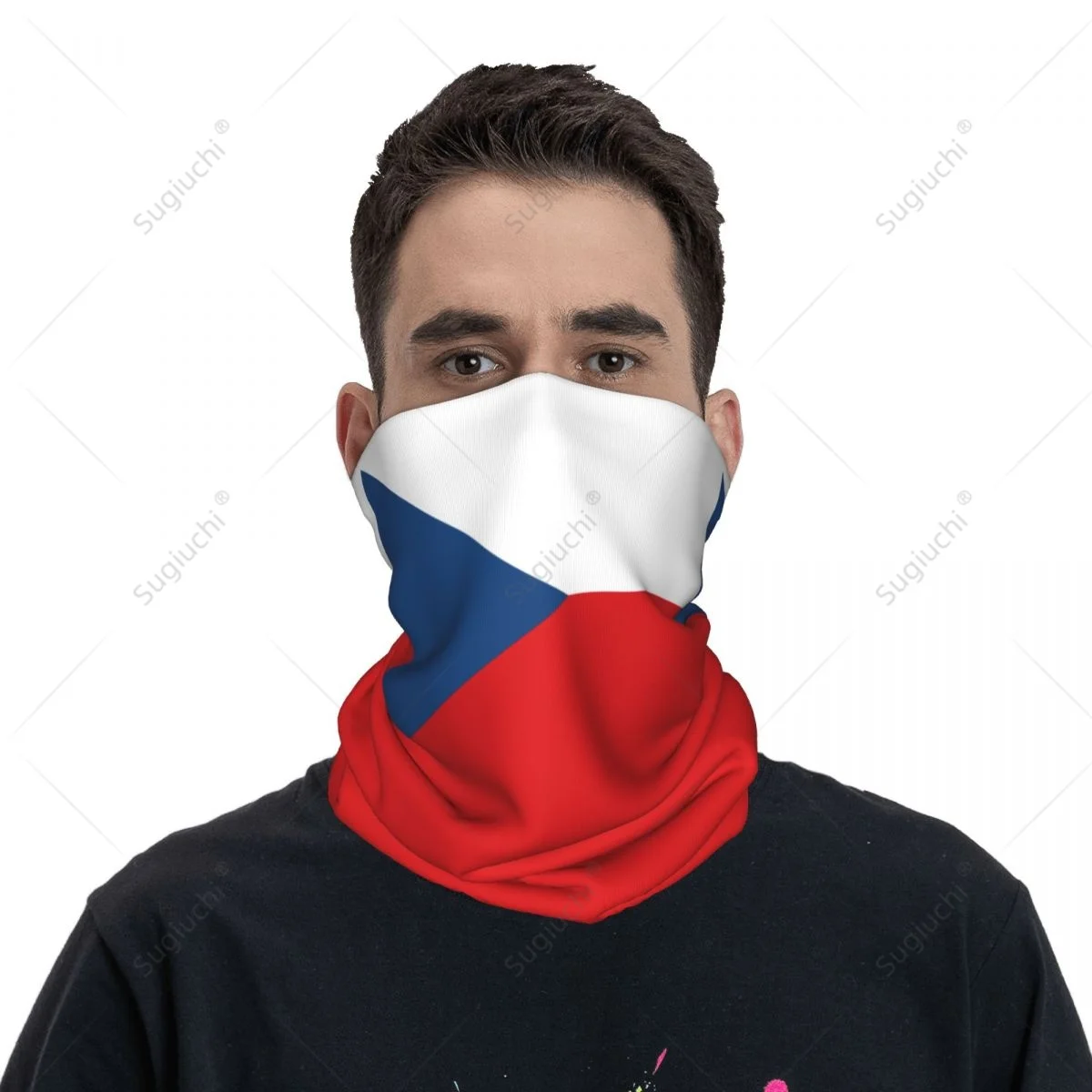 Unisex Czech Republic Flag Neckerchief Scarf Neck Face Mask Scarves Neck Warmer Seamless Bandana Headwear Cycling Hiking