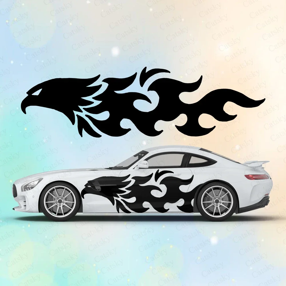 Eagle Flame Large Car Stickers and Decals Car Body Stickers Car-Side Decals Waterproof Car Vinyl Stickers