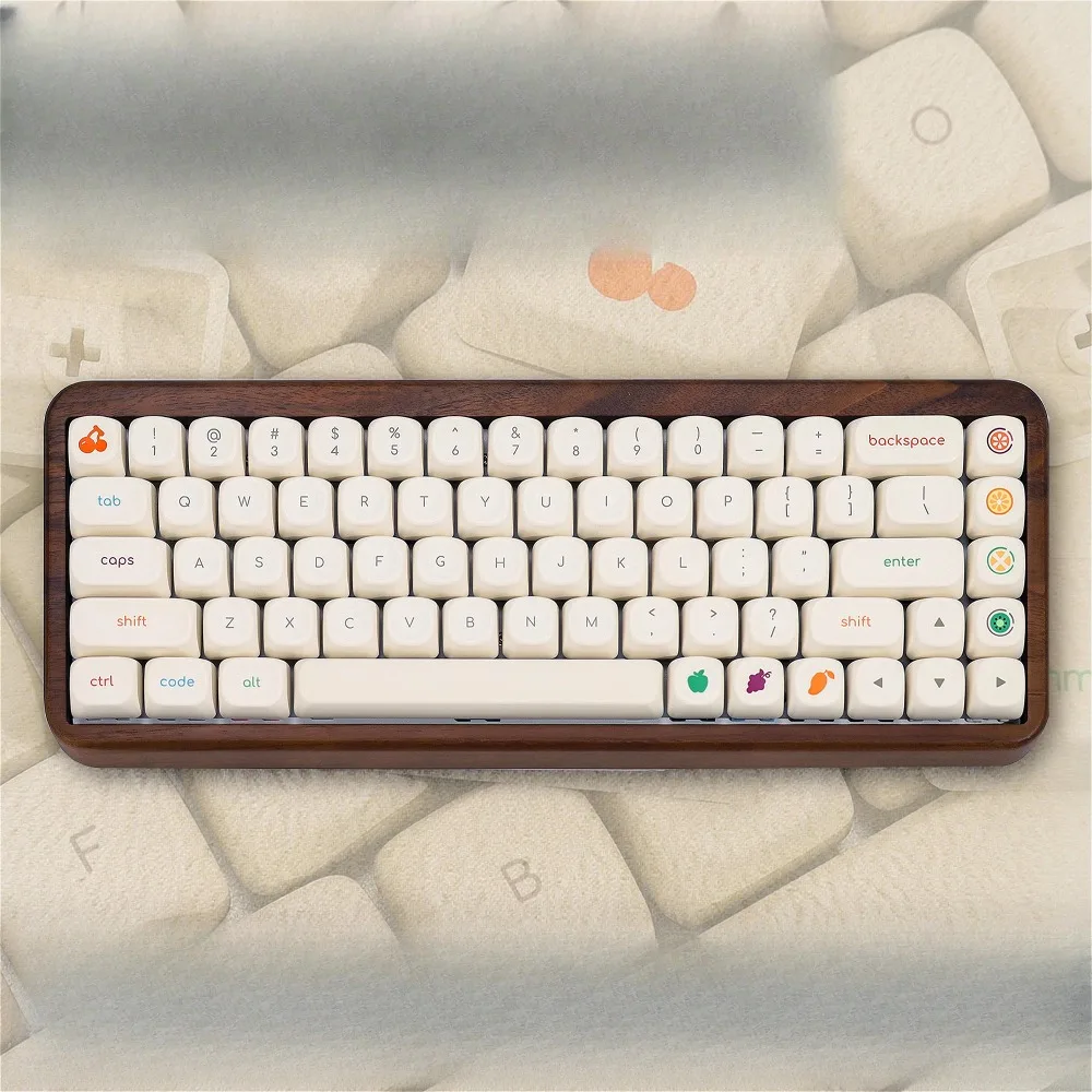 

Minimalist cute frozen yogurt keycaps PBT hot sublimation moa ball cap, mechanical keyboard keycaps wooting